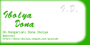 ibolya dona business card